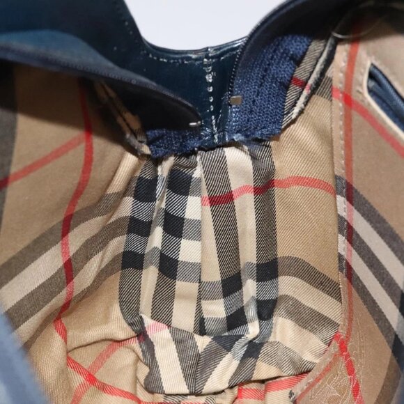 Burberrys Shoulder Bag Canvas Navy Auth ti2948 - Picture 14 of 16